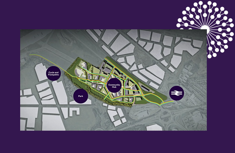 ELEMENTS EDINBURGH SITE MAP PLAN. AERIAL VIEW.